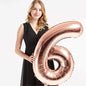 40in Rose Gold Number Balloons - Large Numbers Foil 40" Digit Giant Jumbo Balloon Birthday Anniversary