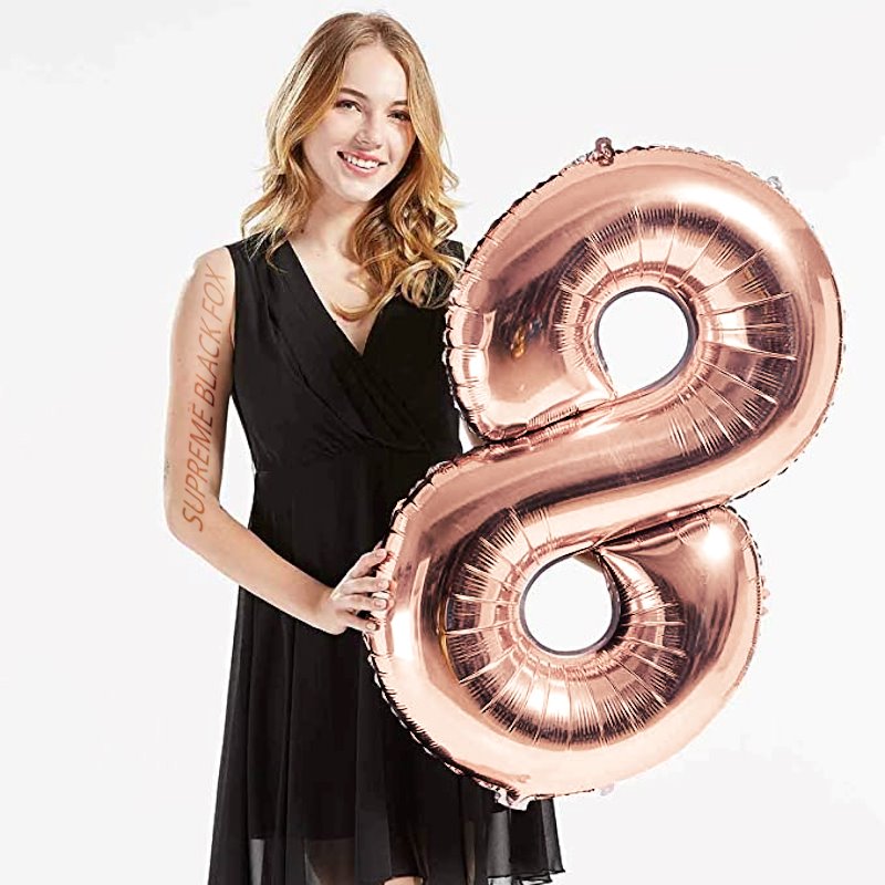 40in Rose Gold Number Balloons - Large Numbers Foil 40" Digit Giant Jumbo Balloon Birthday Anniversary