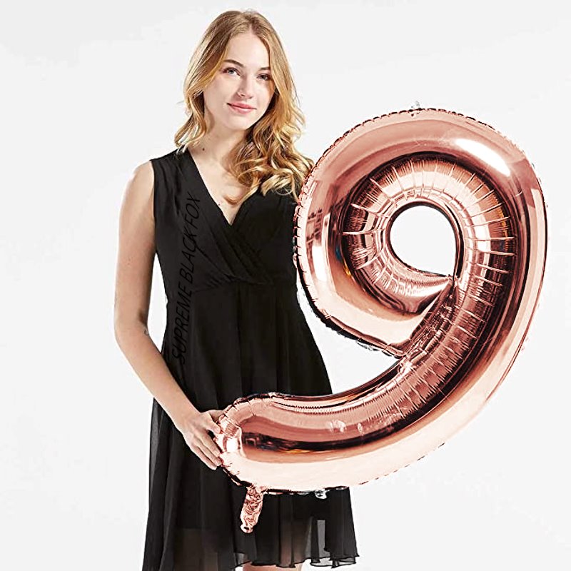 40in Rose Gold Number Balloons - Large Numbers Foil 40" Digit Giant Jumbo Balloon Birthday Anniversary