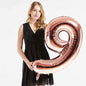 40in Rose Gold Number Balloons - Large Numbers Foil 40" Digit Giant Jumbo Balloon Birthday Anniversary