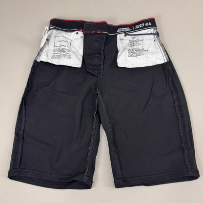 TOMMY HILFIGER JEANS Slim Bermuda Shorts Women's SZ 4 Waist 27 Black Magnet / Velcro