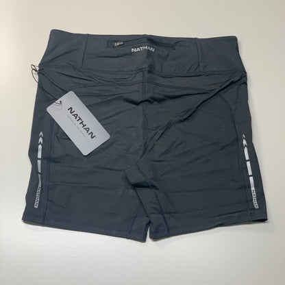 NATHAN Interval 6" Inseam Bike Short Women's Black Size XL NS51520-00001-XL