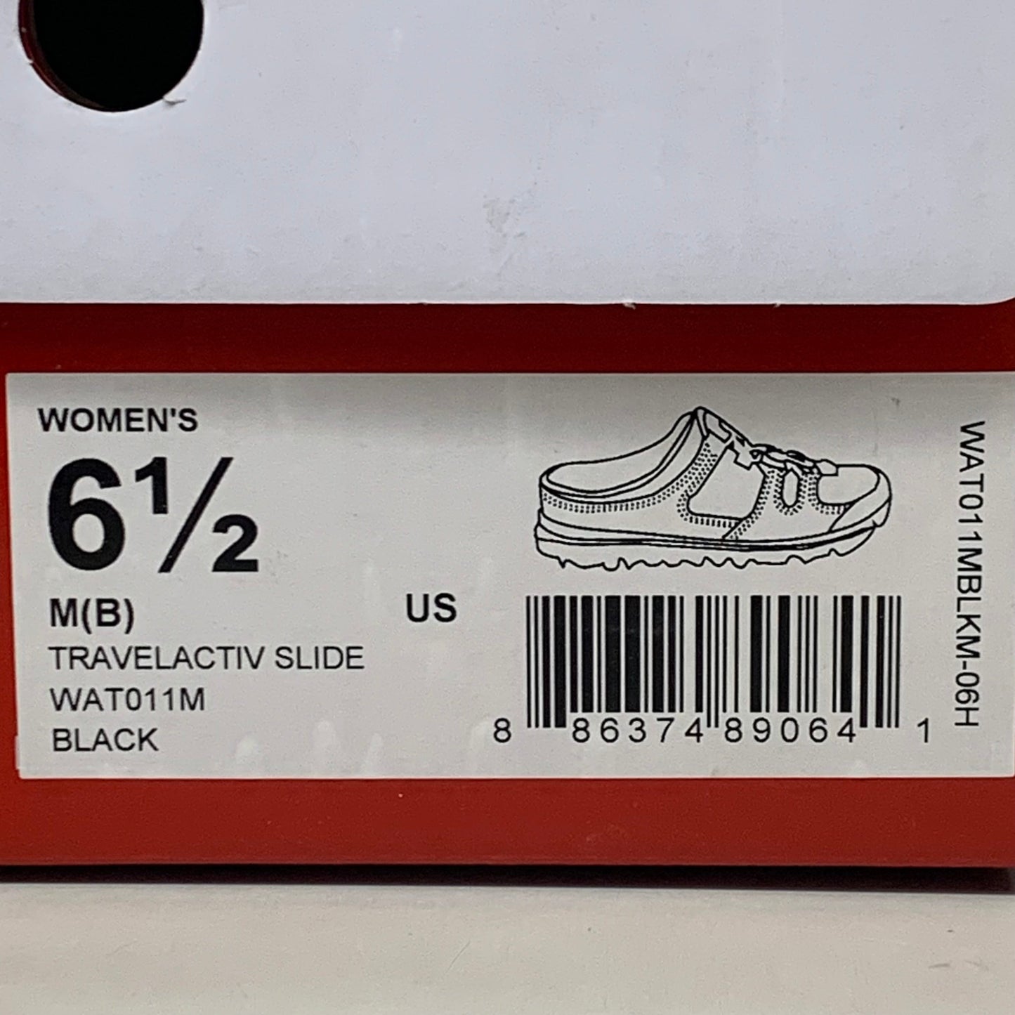 PROPET Travelactiv Slide Shoe M(B) Women's SZ 6.5 Black WAT011MBLKM-06H