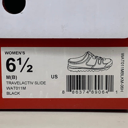 PROPET Travelactiv Slide Shoe M(B) Women's SZ 6.5 Black WAT011MBLKM-06H