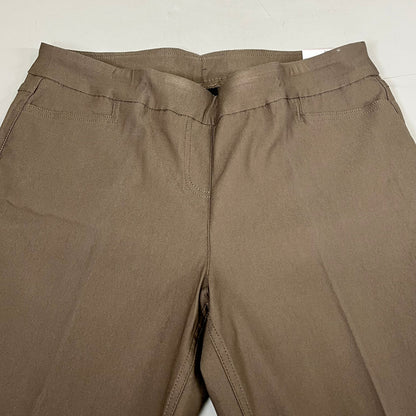 MULTIPLES Ankle Pants Petite Women's Sz 10P Truffle M33709PP
