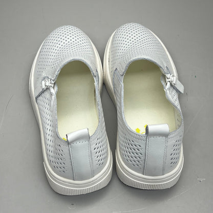 PROPET Kate Side Zip Leather Breathing Open Cell Women's Sz 6 White WCX015L