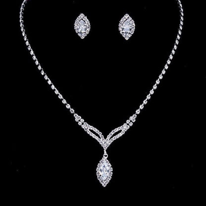 Margaret - Crystal Bridal Necklace and Earrings Set