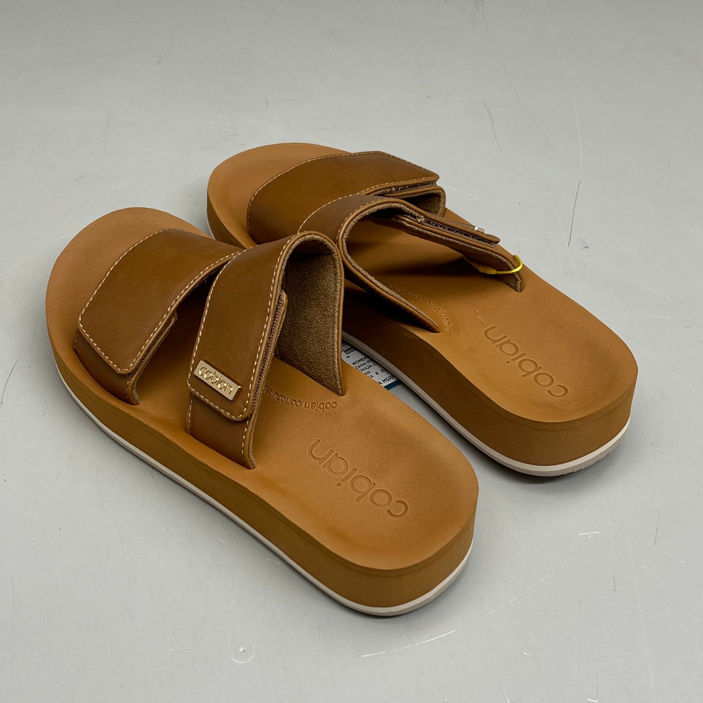 COBIAN Dana Rise Elevated Flatform Style Slide Women's Sz 8 Tan DNA24-230-08