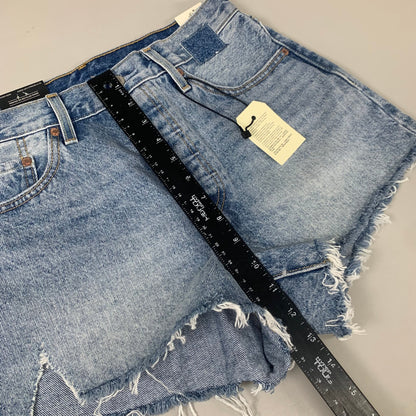 LEVIS 501 Original Fit High Rise Shorts Medium Wash Women's Sz 29 Mega Vibe Blue