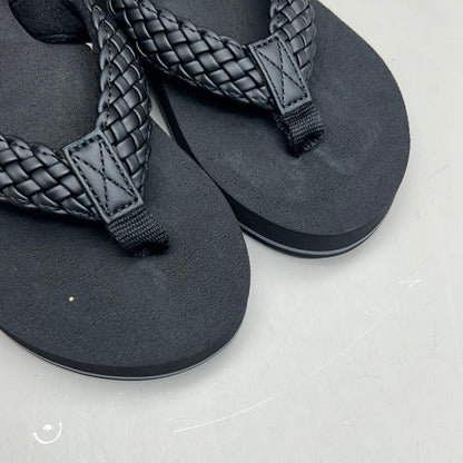 COBIAN Braided Bounce Synthetic Leather Sandals Women's Sz 6 EU 35.5  Black BRB10-001-6