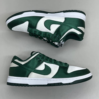 NIKE Dunk Low Satin ESS SNKR Sz Women's 10 Men's 8.5 White/Team Green DX5931100