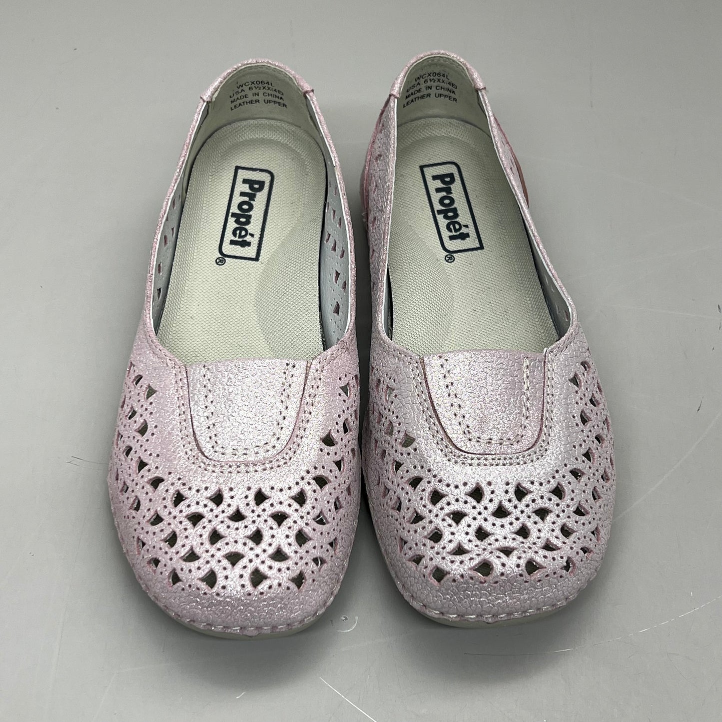 PROPET Cabrini Full Grain Leather Arch Support Women Sz 10.5 X(2E) Blush WCX064L