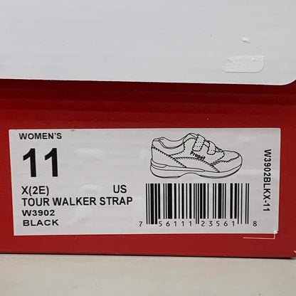PROPET Tour Walker Strap Sneaker Shoes X(2E) Women's SZ 11 Black W3902BLKX-11