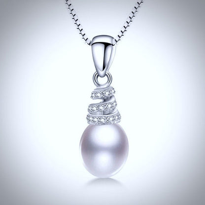 "Milena" - Freshwater Pearl and Sterling Silver Bridal Necklace and Earrings Set