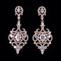 Tiffany - Cubic Zirconia Bridal Earrings - Available in Rose Gold, Silver and Yellow Gold