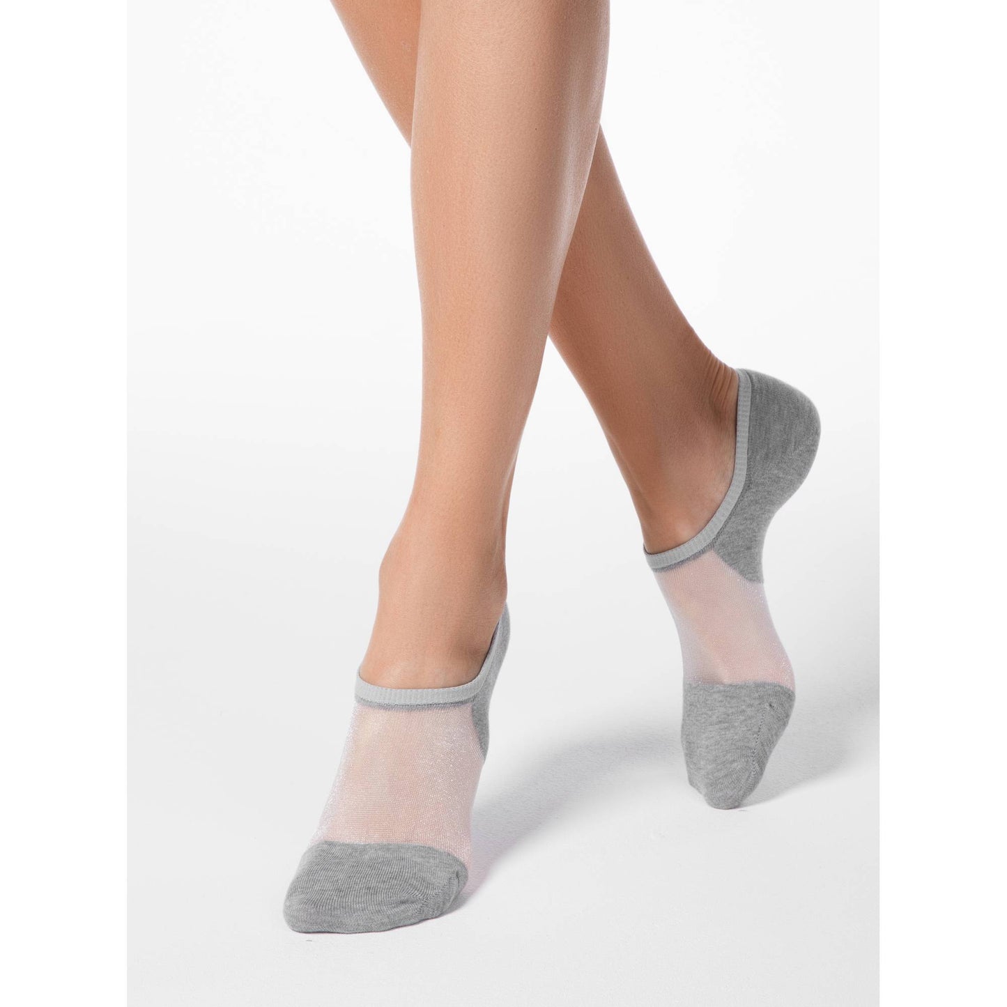 Cotton Ankle Socks Conte Active - Inserts Of Transparent Mesh