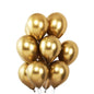 50 Gold Metallic Chrome Balloons - Shiny Latex 12" Thicken For Wedding, Birthday Party, Baby Shower, New Years, Graduation & Sweet 16