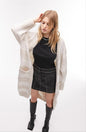 Topshop Women's Beige Block Stripe Cardigan Size X-Small