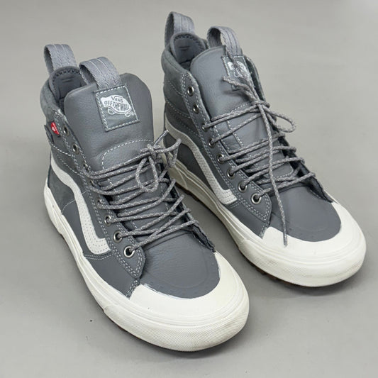 VANS Skate SK8Hi Canvas Shoes Men's Sz 5.5 Women's Sz 7 Grey/White (Pre-Owned)