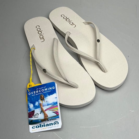 COBIAN Nia's Bounce Synthetic Leather Sandals Women's Sz 9, EU 39.5 Cream NIA25-110-9