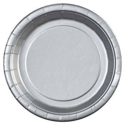 Party Dimensions 71872 24 Count Paper Plate, 7-Inch, Silver