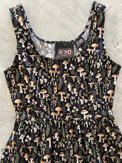 Mushrooms Fit & Flare Dress - XS only