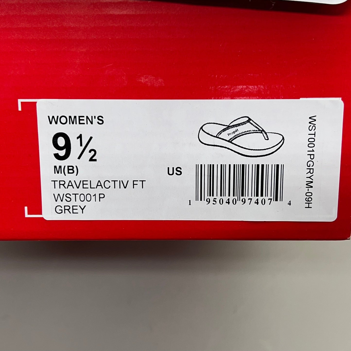 PROPET TravelActiv FT Sandal Waterproof Flexible Women Sz 9.5 M(B) Grey WST001P