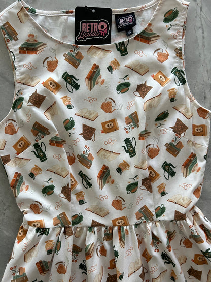 Book & Tea Vintage Dress
