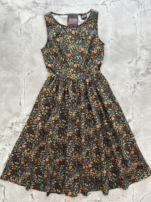 Pumpkin Foliage Midi Dress