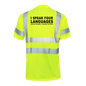 Four Languages - Reflective Safety T-Shirt