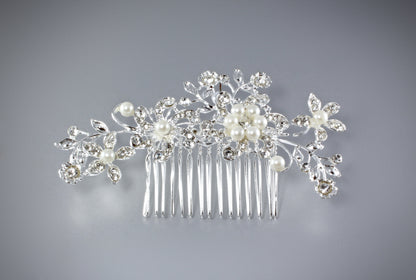 "Hazel" - Pearl and Crystal Bridal Hair Comb