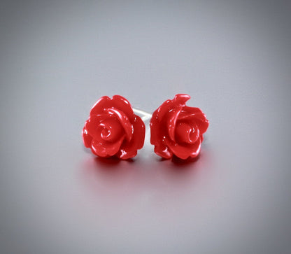 Ava - Flower Girl Colorful Rose Stud Earrings
