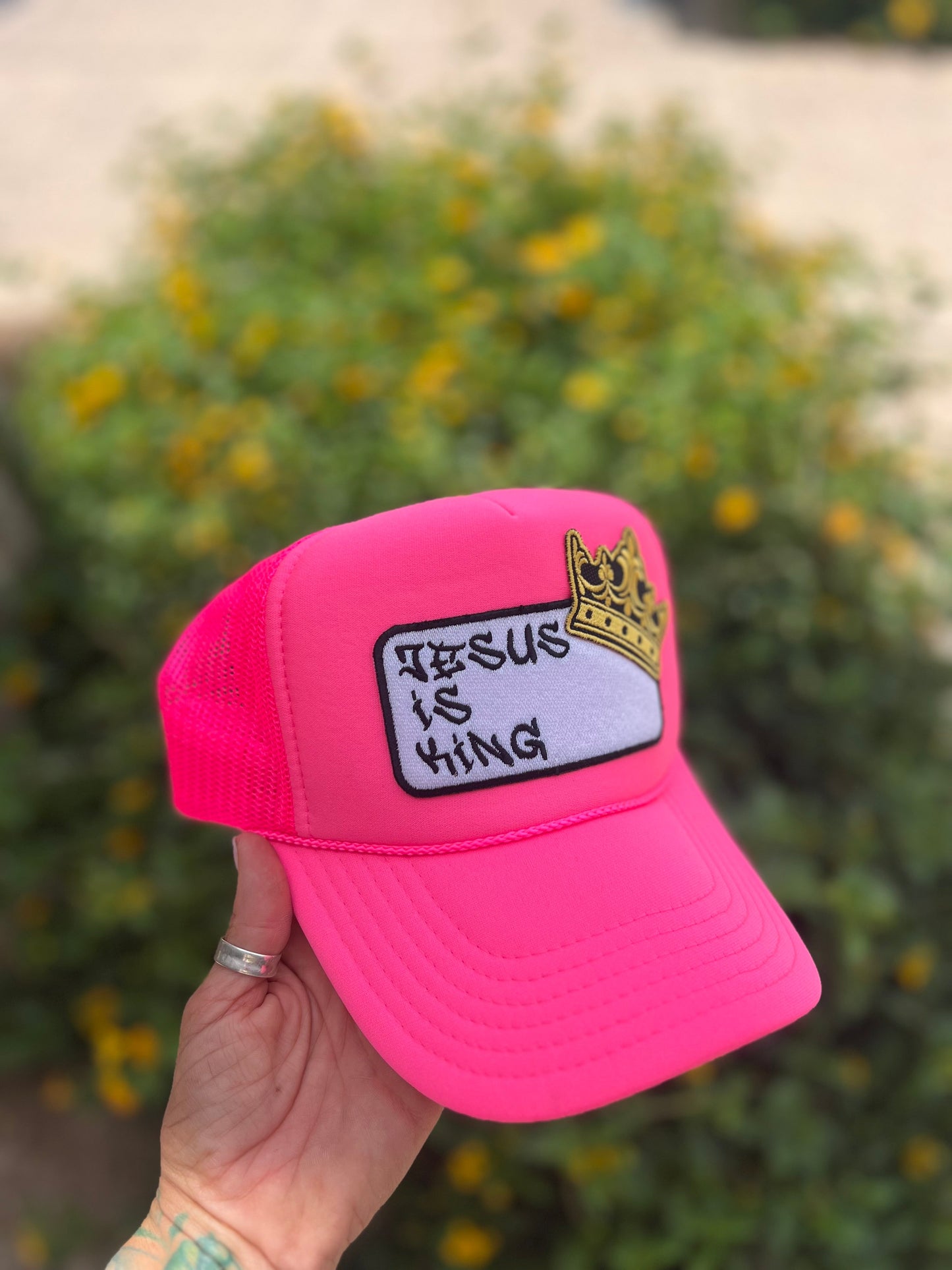 Jesus is King patch trucker hat -clearance