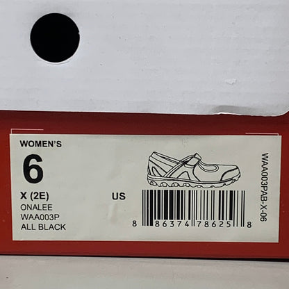 PROPET Onalee Mary Jane Double Orthotic Shoes X(2E) Women's SZ 6 Black WAA003PAB-X-06