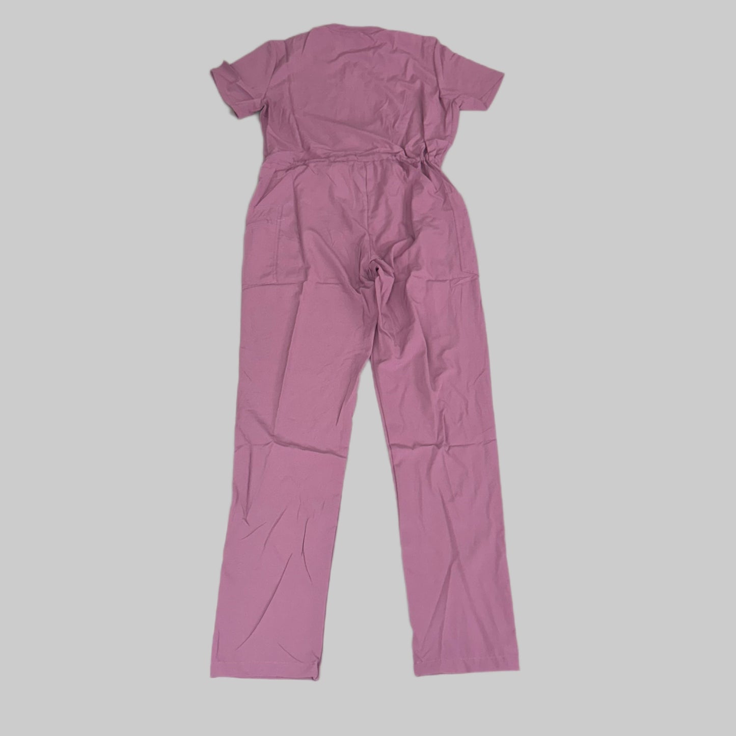 GREEN TOWN 4 Flex Scrubs Jumpsuit Cinch In Waist Women's Sz L Mauve GFX-023AST