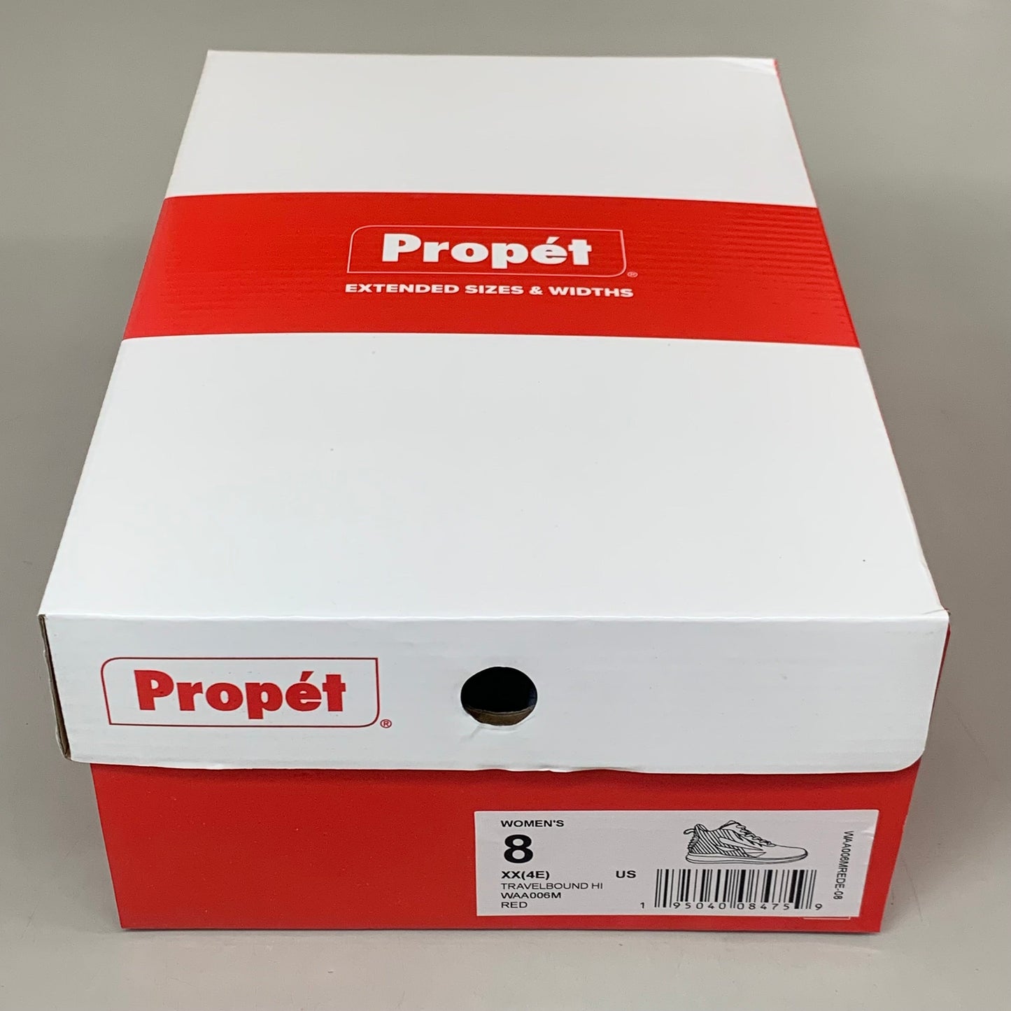 PROPET Travelbound Hi Zip-Up Sneaker Shoes XX(4E) Women's SZ 8 Red WAA006MREDE-08
