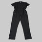 GREEN TOWN 4 Flex Scrubs Jumpsuit Cinch In Waist Women's Sz S Black GFX-023AST