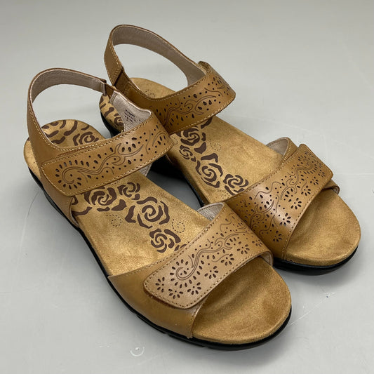 PROPET Wanda Sandal w/Wedge Heel Design Womens Sz 8.5 XX WIDE (4E) Tan WSX203L