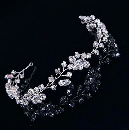 Ellie - Crystal Bridal Headband / Vine