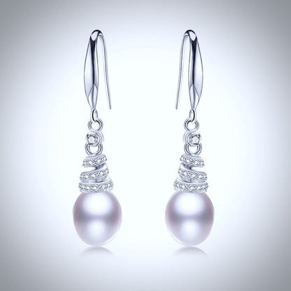 "Milena" - Freshwater Pearl and Sterling Silver Bridal Necklace and Earrings Set