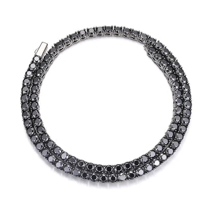 5mm Black Diamond Unisex Gothic Necklace