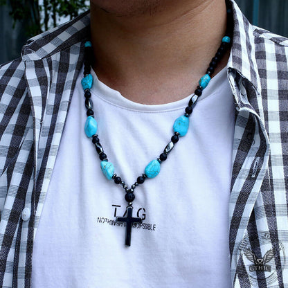 60 cm Turquoise Bead Necklace
