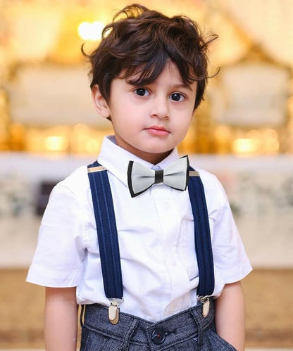 Vittorio Farina Boy's Design Satin Bow Tie