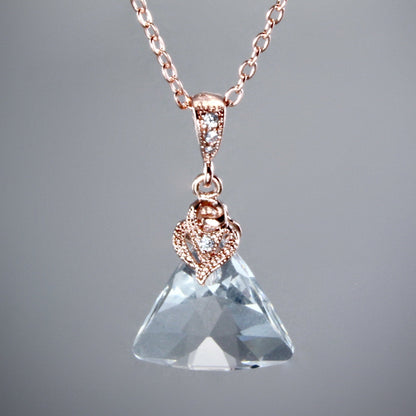 "Liya" - Rose Gold Swarovski Crystal Necklace