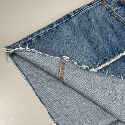 LEVIS Recrafted Icon Skirt Mid Rise Original Women's Sz 32 Novel Notion Med Wash