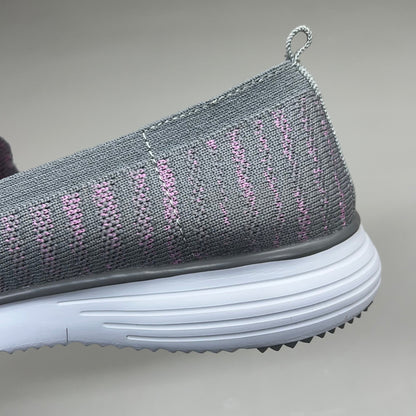 PROPET Travel Fit Slip-On Flexible Shoe Women's Sz 6.5 M(B) Grey/Pink WAT044M