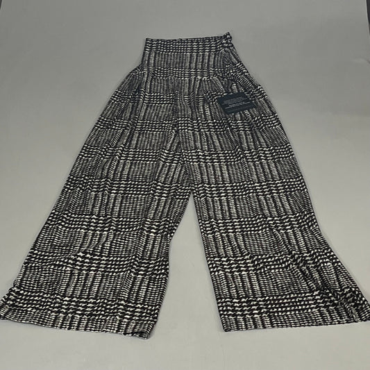 NORMA KAMALI High Waist Pleat Pant Women's Sz S/32 Chocolate Glenn Plaid Tweed