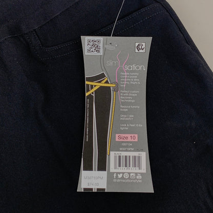 MULTIPLES Ankle Pants Petite Women's Sz 10 Black