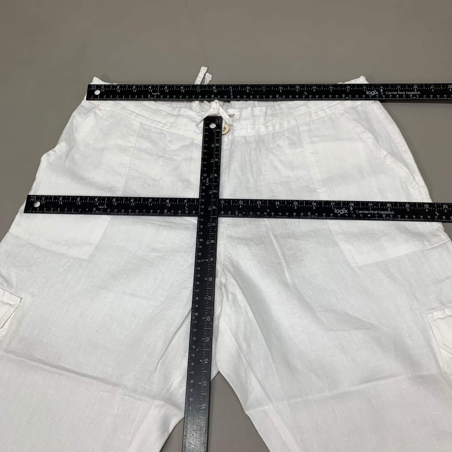 TOMMY BAHAMA Women's Palmbray Tapered Cargo Pant White Size L TW118698 (New)