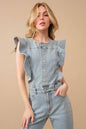 Ruffle Bell Bottom Jumpsuit